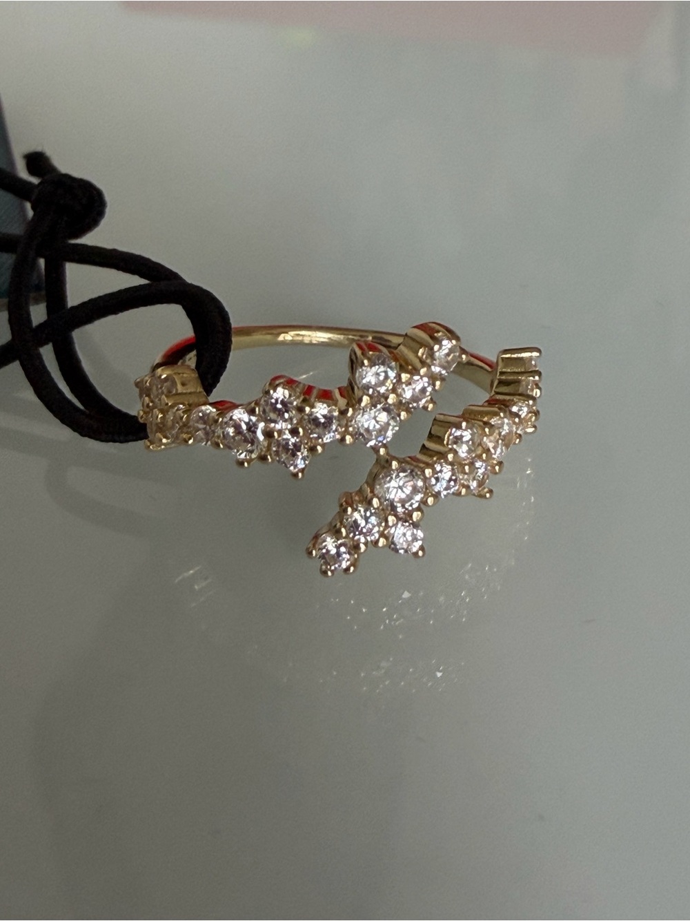 Gold vermeil Crystal Cluster wrap ring